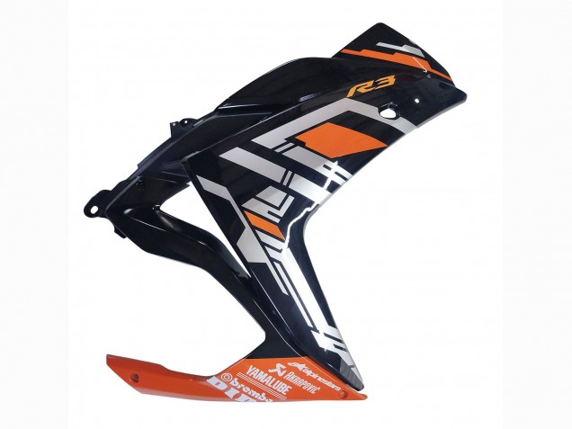 2015-2018 Yamaha YZF R3/R25 Motorcycle Fairings - Blue Orange Silver Yamalube UK