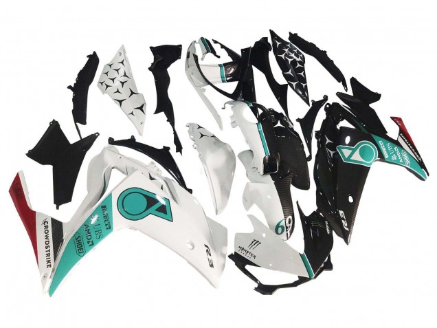 2015-2018 Yamaha YZF R3/R25 Motorcycle Fairings - White Green Glossy Black UK