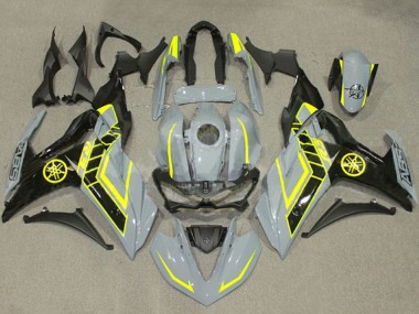 2015-2018 Yamaha YZF R3/R25 Motorcycle Fairings - Nardo Grey Yellow Black UK
