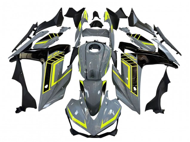 2015-2018 Yamaha YZF R3/R25 Motorcycle Fairings - Nardo Grey Neon Yellow Black UK