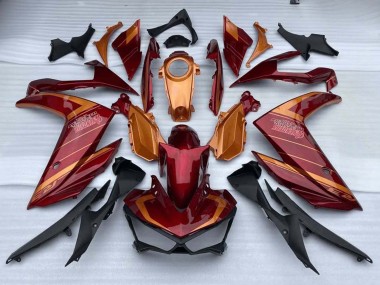 2015-2018 Yamaha YZF R3/R25 Motorcycle Fairings - Red Orange UK