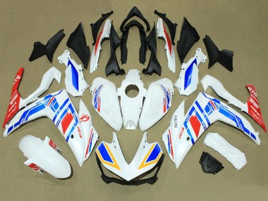 2015-2018 Yamaha YZF R3/R25 Motorcycle Fairings - White Blue Red Yamalube UK