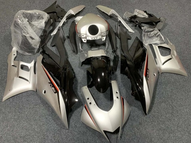 2015-2018 Yamaha YZF R3/R25 Motorcycle Fairings - Silver Red Black UK