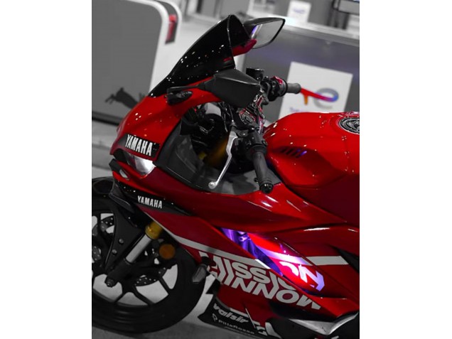 2019-2021 Yamaha YZF R3/R25 Motorcycle Fairings - Dark Red White Silver Black Valsir UK
