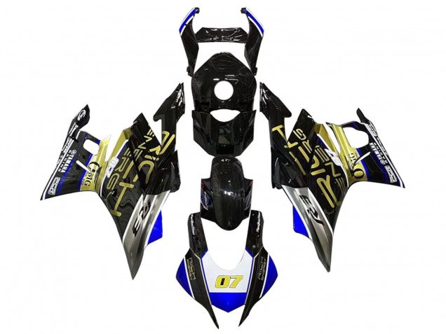 2019-2021 Yamaha YZF R3/R25 Motorcycle Fairings - White Blue Black Gold Trick Star 07 UK