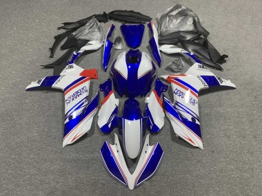 2019-2021 Yamaha YZF R3/R25 Motorcycle Fairings - White Blue Red Semakin Didepan UK