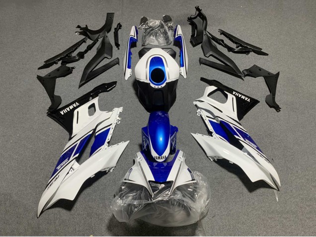 2019-2021 Yamaha YZF R3/R25 Motorcycle Fairings - White Blue Black Yamalube UK