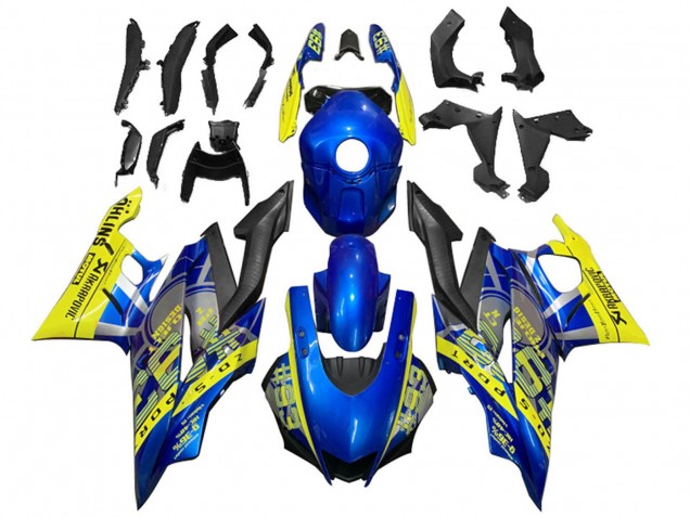 2019-2021 Yamaha YZF R3/R25 Motorcycle Fairings - Yellow Blue Black Motul UK