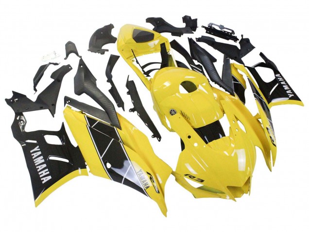 2019-2021 Yamaha YZF R3/R25 Motorcycle Fairings - Yellow Black UK