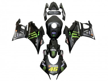 2022-2024 Yamaha YZF R3/R25 Motorcycle Fairings - Black Green Monster ENEOS 46 UK