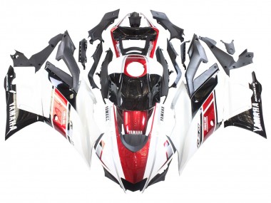 2022-2024 Yamaha YZF R3/R25 Motorcycle Fairings - White Red Black Yamalube UK