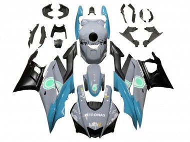 2022-2024 Yamaha YZF R3/R25 Motorcycle Fairings - Nardo Grey Blue Green Black Petronas UK
