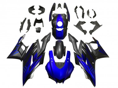 2022-2024 Yamaha YZF R3/R25 Motorcycle Fairings - Blue Matte Black UK