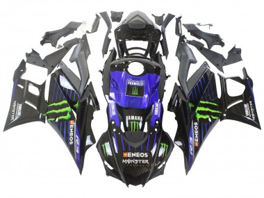 2022-2024 Yamaha YZF R3/R25 Motorcycle Fairings - Blue Green Black Monster Yamalube ENEOS UK