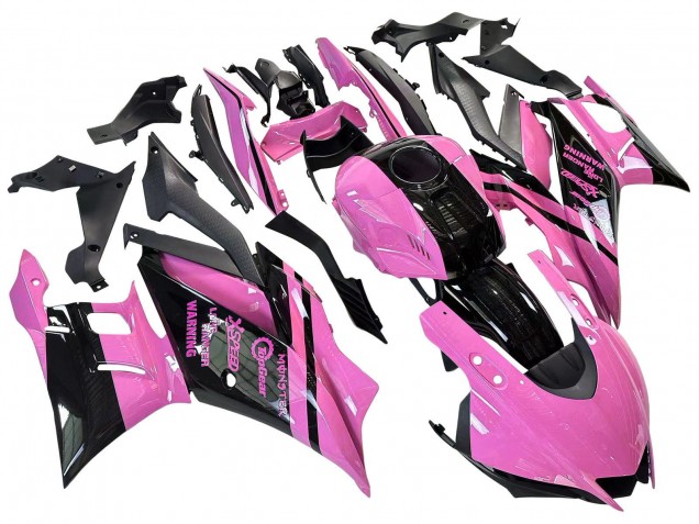 2022-2024 Yamaha YZF R3/R25 Motorcycle Fairings - Pink Glossy Black Monster UK