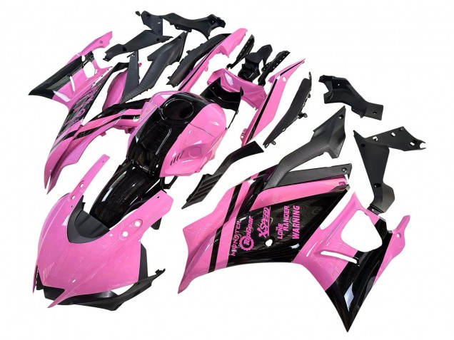2022-2024 Yamaha YZF R3/R25 Motorcycle Fairings - Pink Glossy Black Monster UK