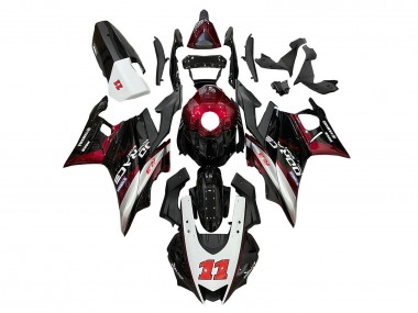 2022-2024 Yamaha YZF R3/R25 Motorcycle Fairings - Red Silver Black 11 UK