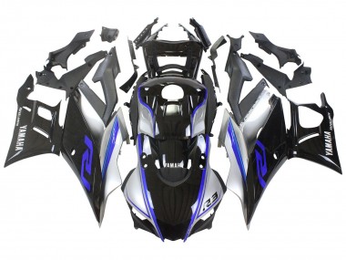 2022-2024 Yamaha YZF R3/R25 Motorcycle Fairings - Silver Blue Glossy Black UK