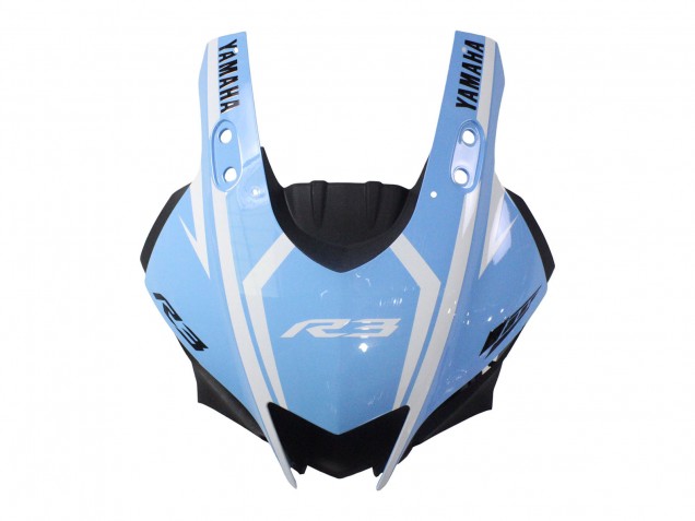 2022-2024 Yamaha YZF R3/R25 Motorcycle Fairings - White Light Blue UK