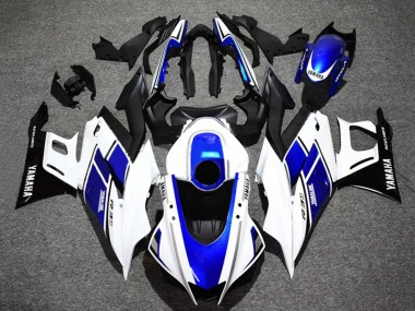 2022-2024 Yamaha YZF R3/R25 Motorcycle Fairings - White Blue Glossy Black Yamalube UK