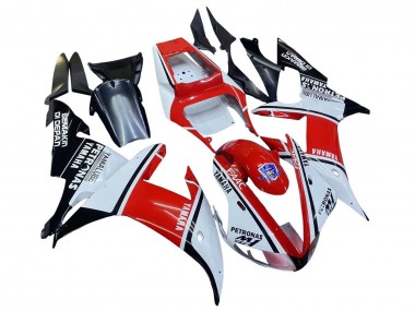 2002-2003 Yamaha YZF 1000 R1 Motorcycle Fairings - White Red Black Petronas UK