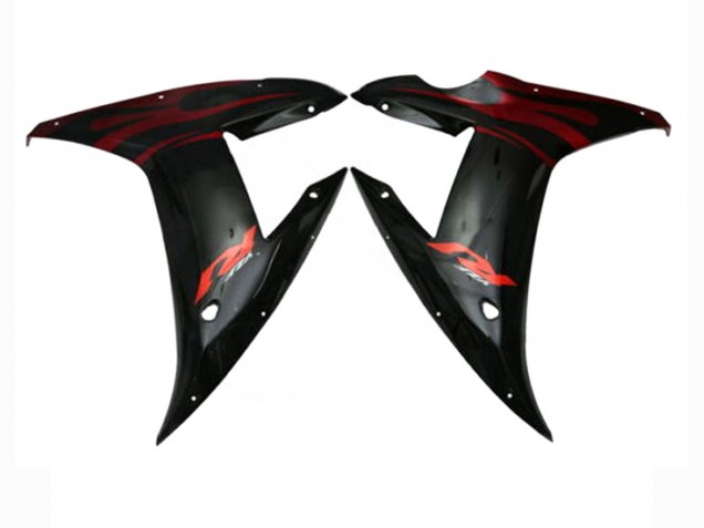 2002-2003 Yamaha YZF 1000 R1 Motorcycle Fairings - Red Black Flame UK