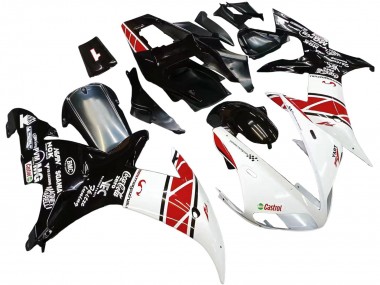 2002-2003 Yamaha YZF 1000 R1 Motorcycle Fairings - White Red Black Castrol UK