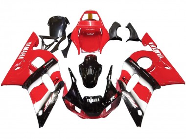1998-2002 Yamaha YZF 600 R6 Motorcycle Fairing - Red White Glossy Black UK