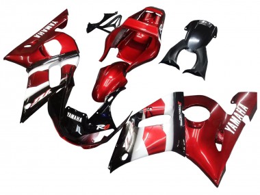 1998-2002 Yamaha YZF 600 R6 Motorcycle Fairings - Red White Glossy Black UK