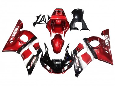 1998-2002 Yamaha YZF 600 R6 Motorcycle Fairings - Red White Glossy Black UK