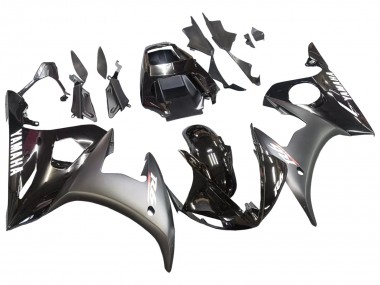 2006-2009 Yamaha YZF R6S Motorcycle Fairings - Glossy Black Matte Black White Decals UK