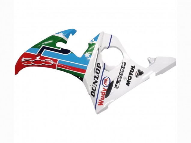 2006-2009 Yamaha YZF R6S Motorcycle Fairings - White Blue Green Red Kastinee Dunlop Motul UK