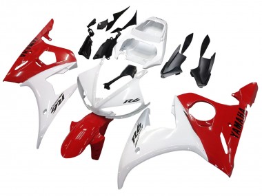2003-2004 Yamaha YZF R6 Motorcycle Fairings - White Red UK