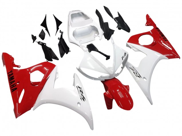 2006-2009 Yamaha YZF R6S Motorcycle Fairings - White Red UK