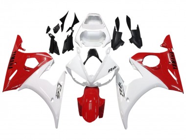 2006-2009 Yamaha YZF R6S Motorcycle Fairings - White Red UK