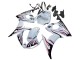 2006-2009 Yamaha YZF R6S Motorcycle Fairings - White with Dark Black Flame UK