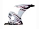 2006-2009 Yamaha YZF R6S Motorcycle Fairings - White with Dark Black Flame UK