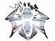 2006-2009 Yamaha YZF R6S Motorcycle Fairings - White with Dark Black Flame UK