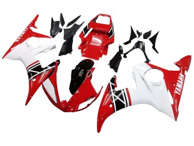 2006-2009 Yamaha YZF R6S Motorcycle Fairing - White Red Glossy Black UK