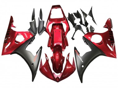 2006-2009 Yamaha YZF R6S Motorcycle Fairing Kits - Red Matte Black UK