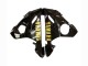 2003-2004 Yamaha YZF R6 Motorcycle Fairings - Glossy Black Matte Black Gold Decals UK