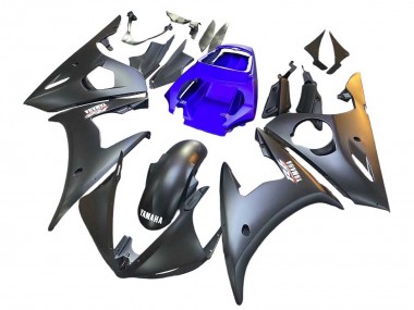 2003-2004 Yamaha YZF R6 Motorcycle Fairings - Blue Matte Black UK
