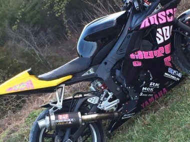 2006-2009 Yamaha YZF R6S Motorcycle Fairings - Yellow Pink Glossy Black Rossi Repsol 46 UK