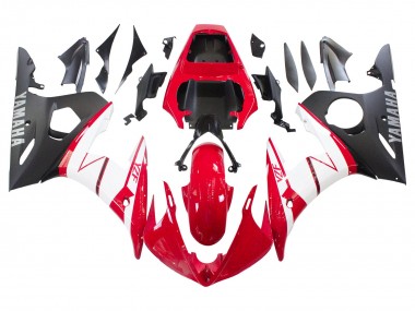 2006-2009 Yamaha YZF R6S Motorcycle Fairings - Red White Matte Black UK