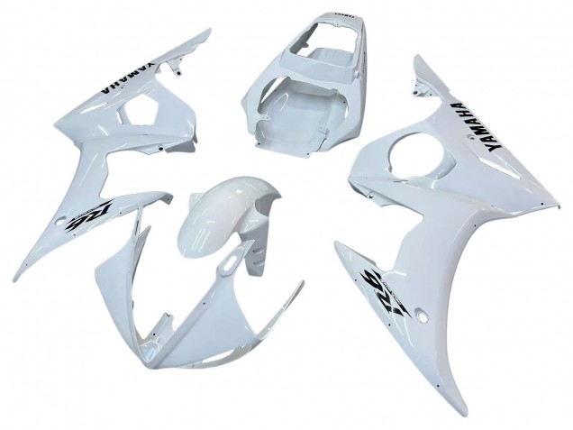 2006-2009 Yamaha YZF R6S Motorcycle Fairings - White Black Decals UK