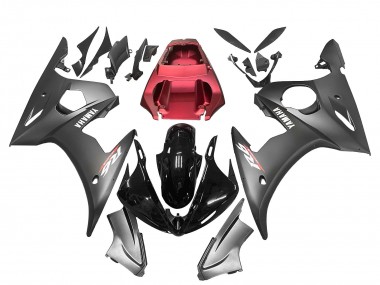2006-2009 Yamaha YZF R6S Motorcycle Fairings - Black Red UK