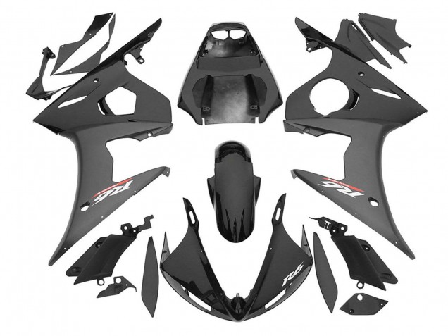 2006-2009 Yamaha YZF R6S Motorcycle Fairings - Glossy Black Matte Black UK