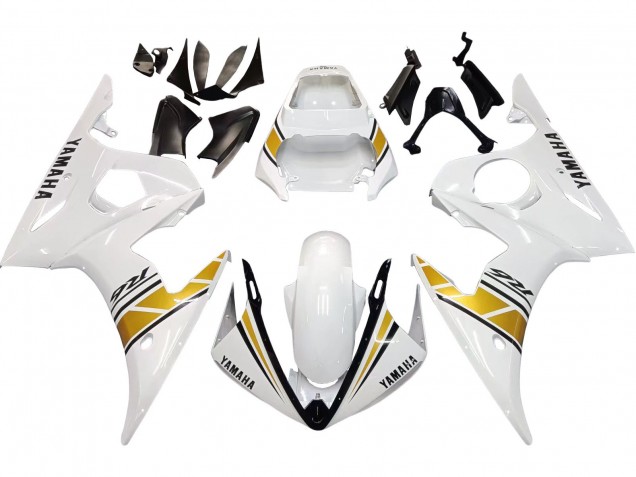 2006-2009 Yamaha YZF R6S Motorcycle Fairings - White Gold UK