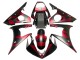 2005 Yamaha YZF 600 R6 Motorcycle Fairings - Matte Black Red Geometric UK