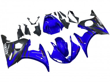 2005 Yamaha YZF 600 R6 Motorcycle Fairings - Glossy Blue Black UK
